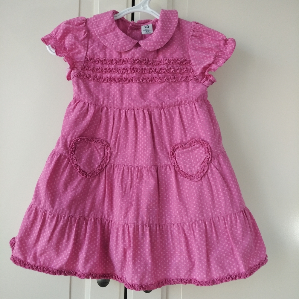 3/$20 Baby GAP dress heart pockets 6-12 months